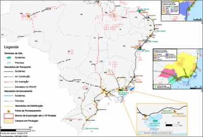 EPE lançou o Mapa da Infraestrutura de Gasodutos no Brasil