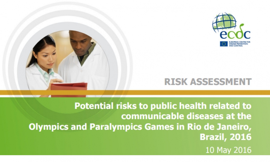 ECDC publica relatório de análise de riscos de contágio de doenças durante os Jogos Olímpicos e Paralímpicos do Rio de Janeiro