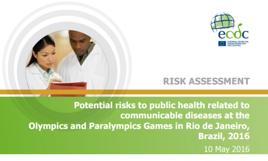 ECDC publica relat&oacute;rio de an&aacute;lise de riscos de cont&aacute;gio de doen&ccedil;as durante os Jogos Ol&iacute;mpicos e Paral&iacute;mpicos do Rio de Janeiro