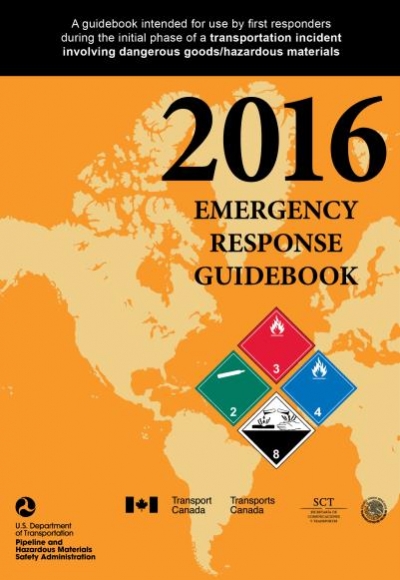 Capa do "Emergency Response Guidebook 2016"
